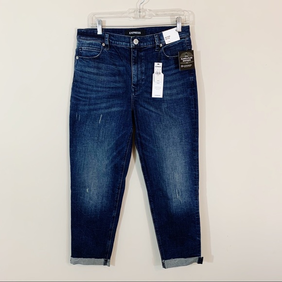 Express Denim - NWT Express • Girlfriend High Rise Raw Hem Jeans